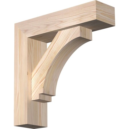 Ekena Millwork Imperial Block Smooth Bracket w/ Offset Brace, Douglas Fir, 5 1/2"W x 20"D x 20"H BKT0604X20X20IMP05SDF